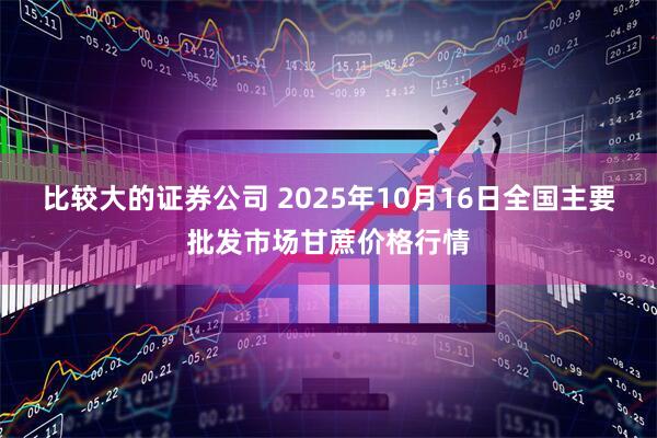 比较大的证券公司 2025年10月16日全国主要批发市场甘蔗价格行情