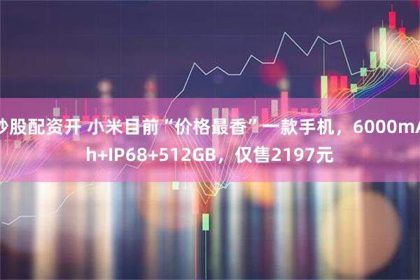 炒股配资开 小米目前“价格最香”一款手机，6000mAh+IP68+512GB，仅售2197元